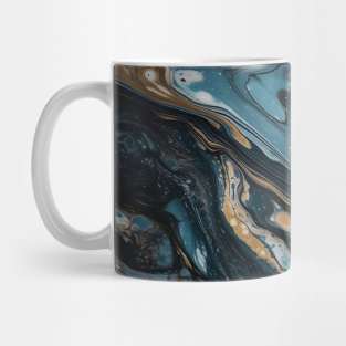 Blue Paint Affect Marble Pattern Design Mug